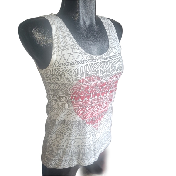 Desigual Abstract Print Tank Top With Heart Pattern XS - Picture 2 of 6